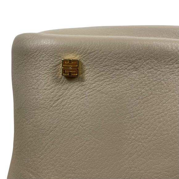 Givenchy Mediuum G Padlock Leather Hobo Bag Natural Beige Gold - Picture 8 of 16